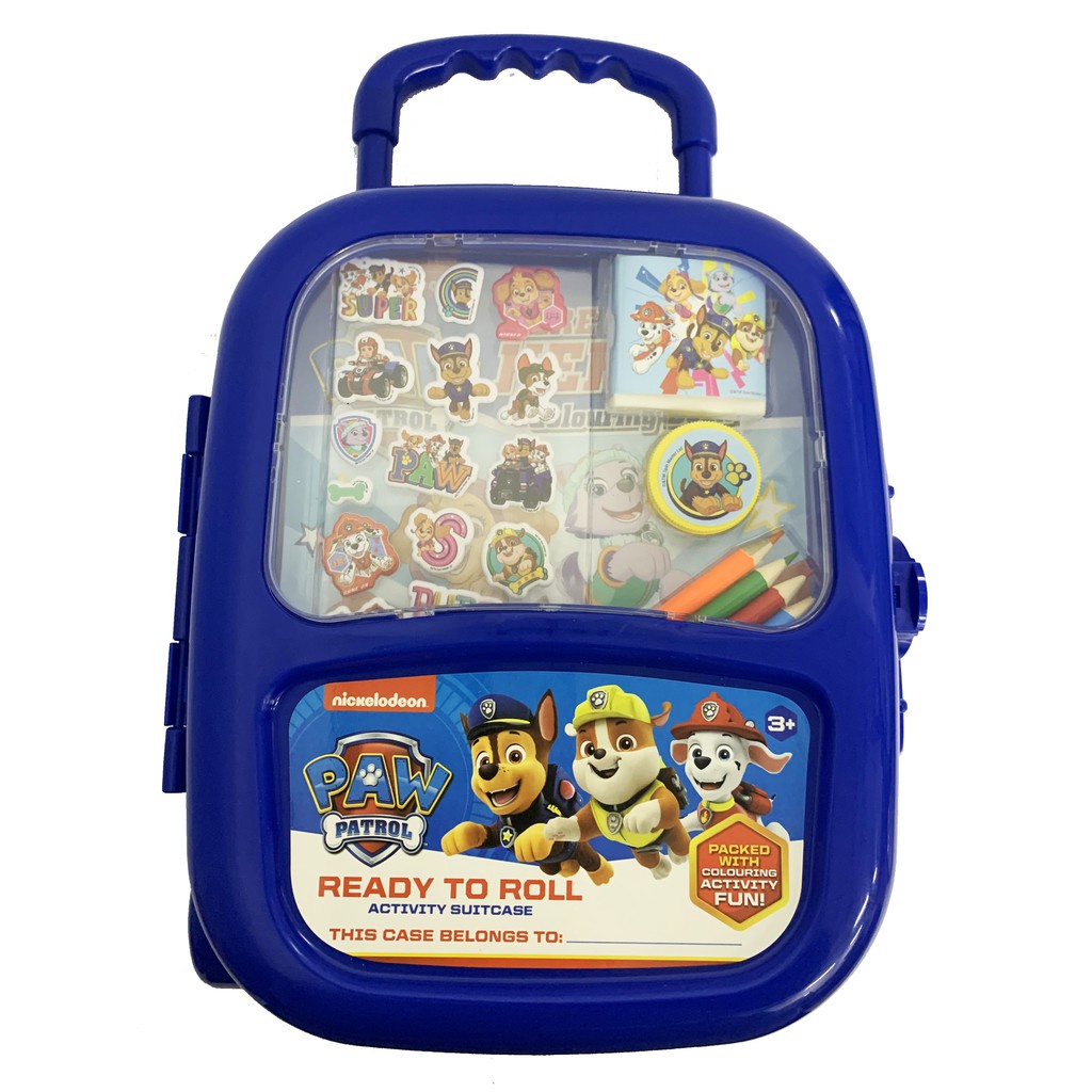 PAW PATROL READY TO ROLL LICENSED ROLLER CASE Includes Activity Book ...