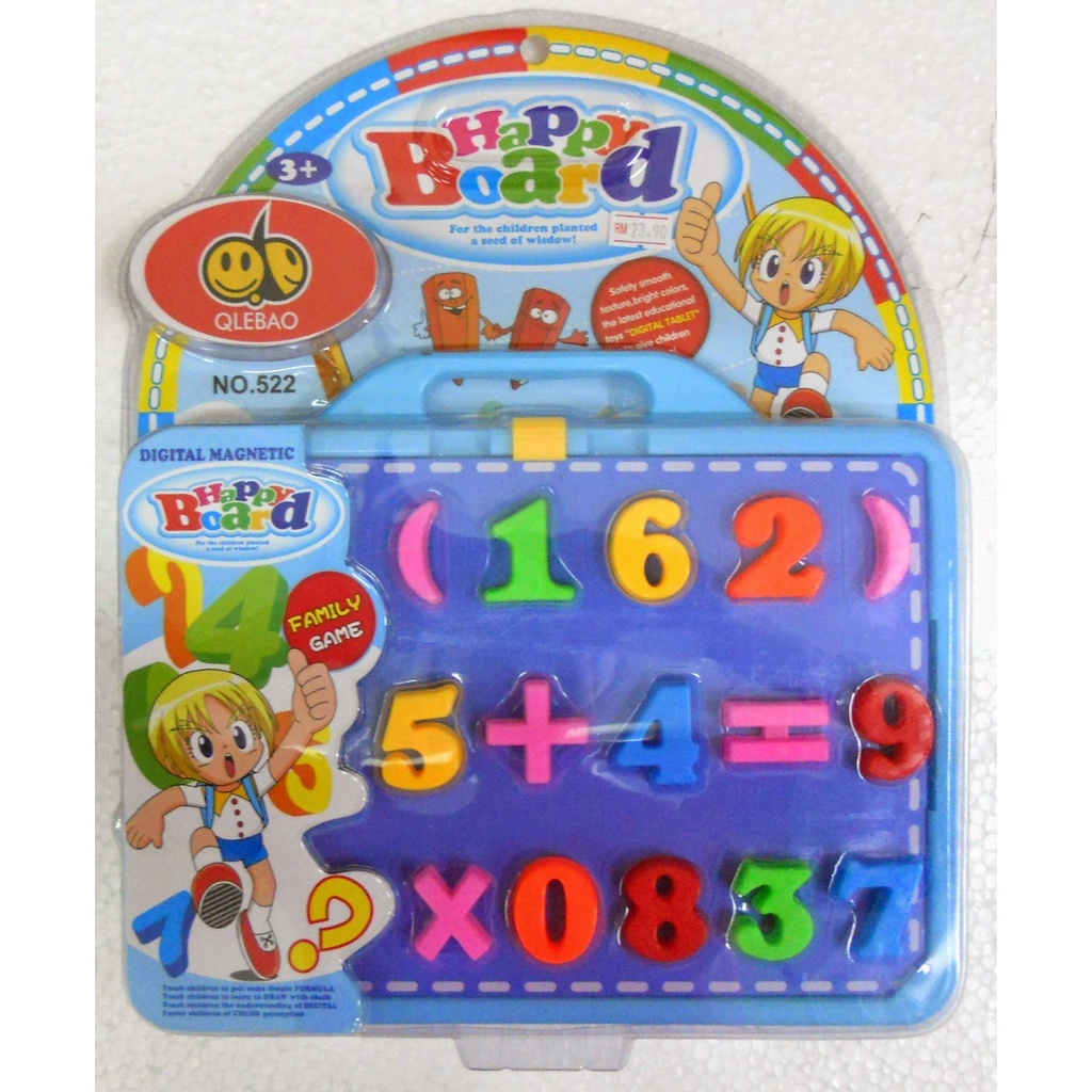 MATHS LEARNING BOARD WITH MAGNETIC NUMBERS, SIGNS, CHALKS AND ERASER ...