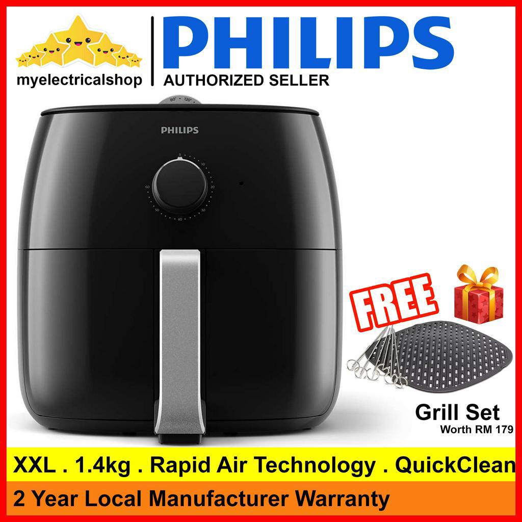 Philips HD9630 Viva Collection XXL Airfryer Air Fryer Free Gift Grill Set Shopee Malaysia