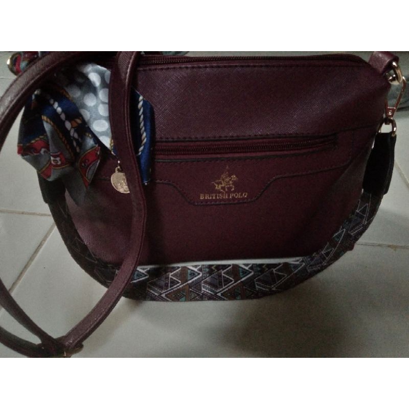 polo sling bag maroon Shopee Malaysia