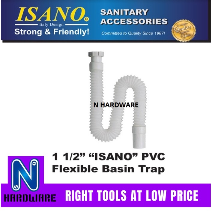 ISANO PVC FLEXIBLE OUTLET HOSE / PVC UNITRAP SIZE~40MM / 1 1/2