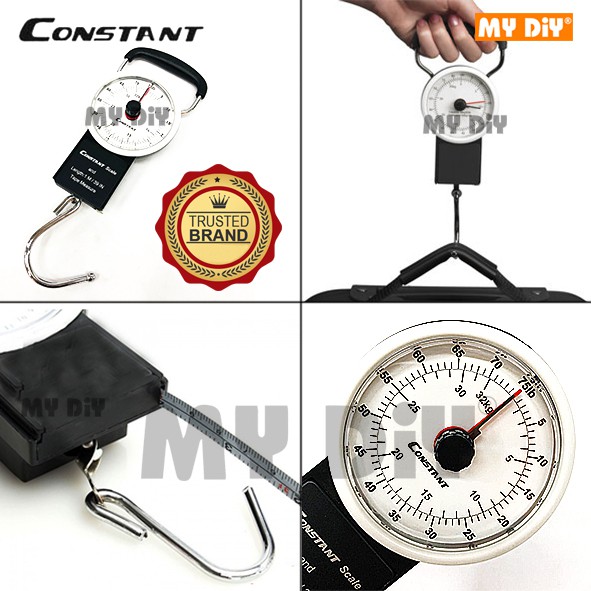 TUAH197- Constant Analog Portable Luggage Scale With Measuring Tape ...