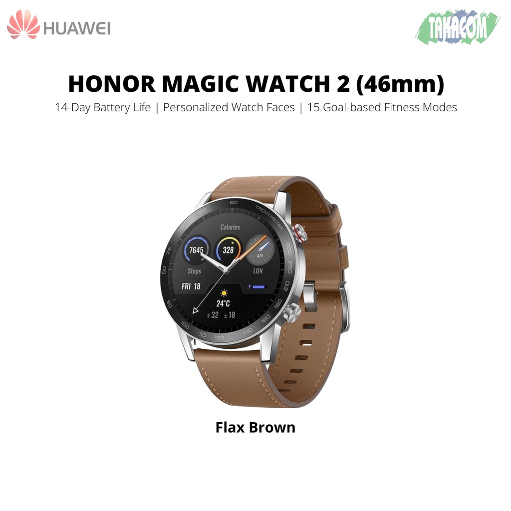 HONOR Magic Watch 46mm Charcoal Black Flax Brown