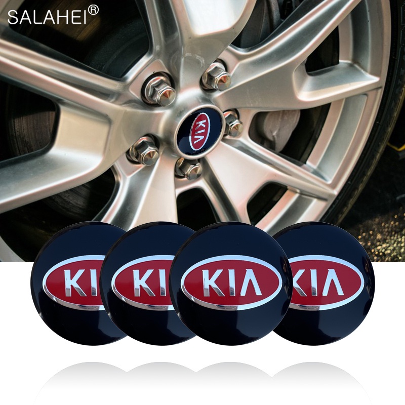 4PCS 56mm Metal Car Wheel Hub Cap Emblem Sticker Rim Center Decal For