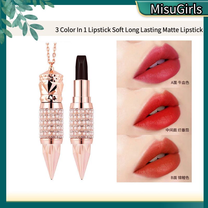 3 IN 1 Queen's Scepter Adore Lipstick Scepter Waterproof Matte Tricolor ...