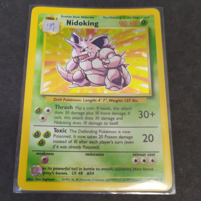 WOTC NIDOKING Holo Rare Pokemon Card Base Set Unlimited | Shopee Malaysia