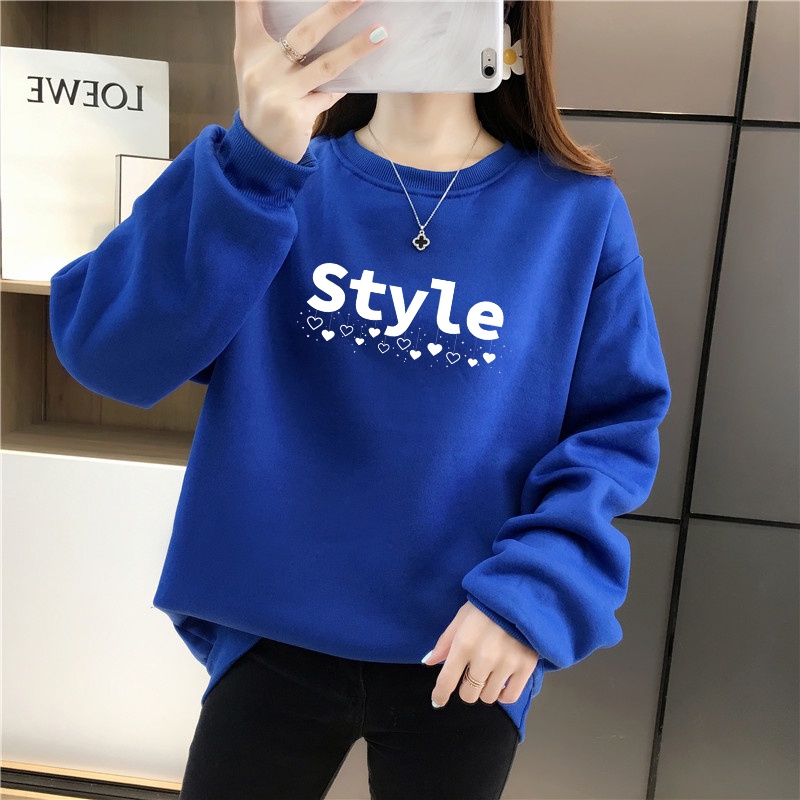 [AMYGO] Sweatshirt Woman Lengan Panjang Oversized Sweatshirts WomenPlus ...