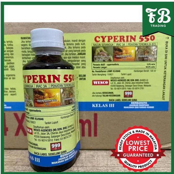 100ML Cyperin 550 Wesco Racun Serangga | Shopee Malaysia