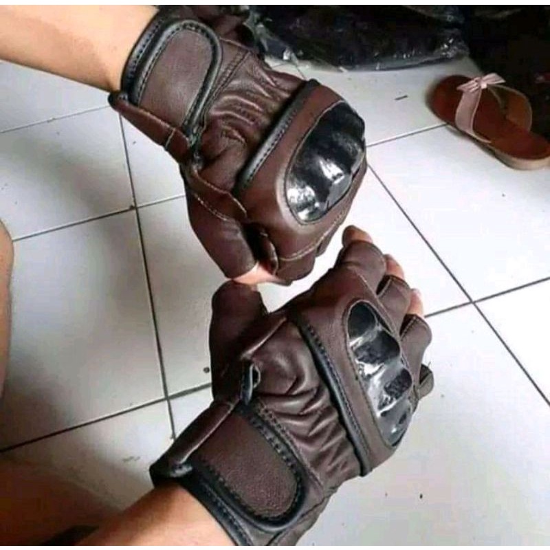 Best Selling Genuine Cheap Short Sixsax Batok Leather Gloves | Shopee ...