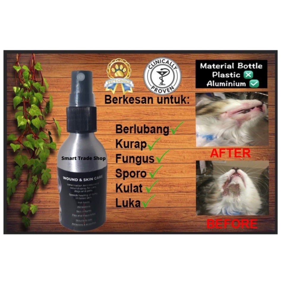 Ubat Luka Kucing Spray Kucing Cat Spray Ubat Kurap Kucing Untuk