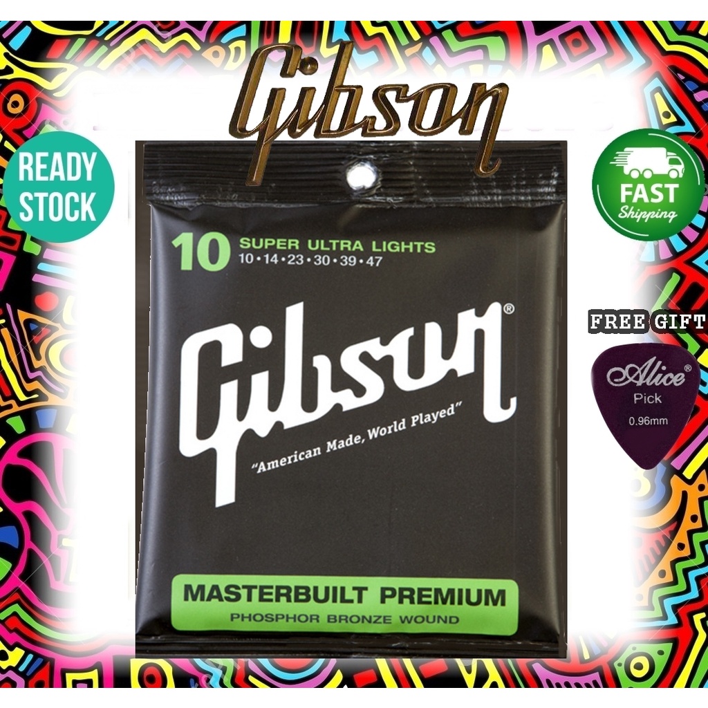 Gibson USA Acoustic Guitar Strings Tali Gitar Akustik Musical ...