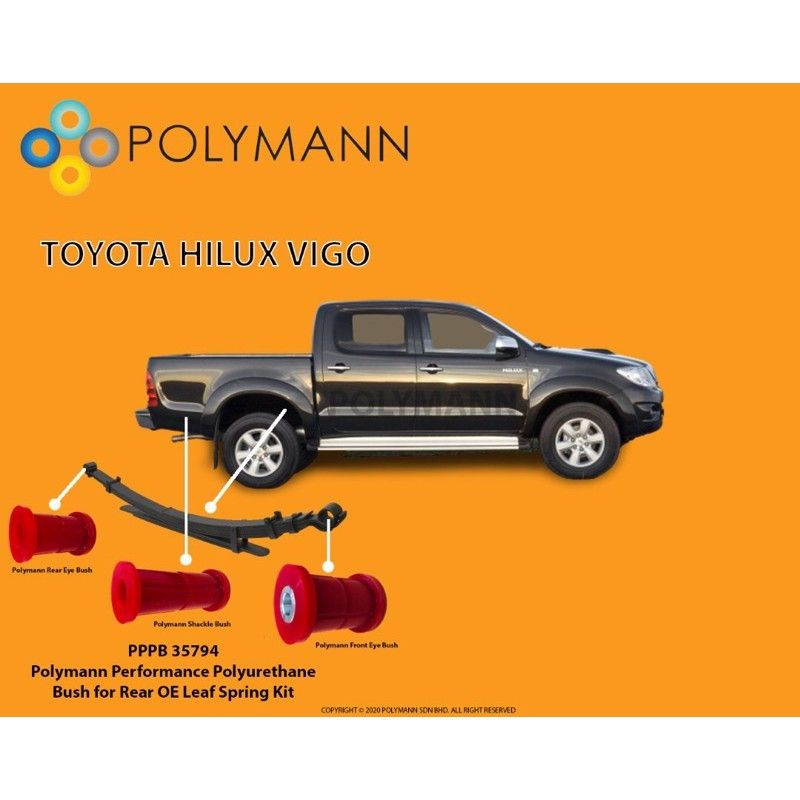 Toyota Hilux Vigo 2005-2014 Polymann Leaf Spring PU Bush | Shopee Malaysia