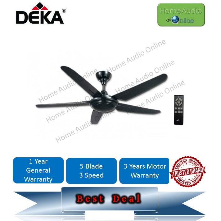 Deka Kronos Remote Control Ceiling Fan 3 Speed 5 Blade - F5P | Shopee ...