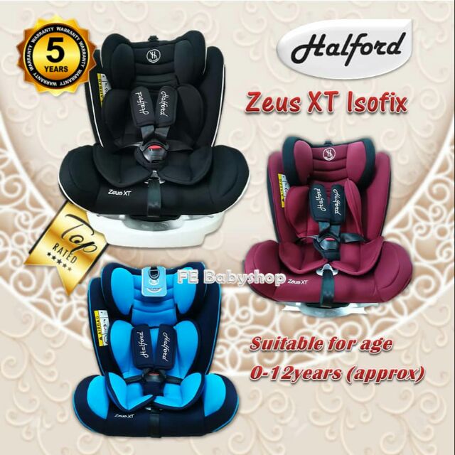 Car seat best sale halford zeus xt