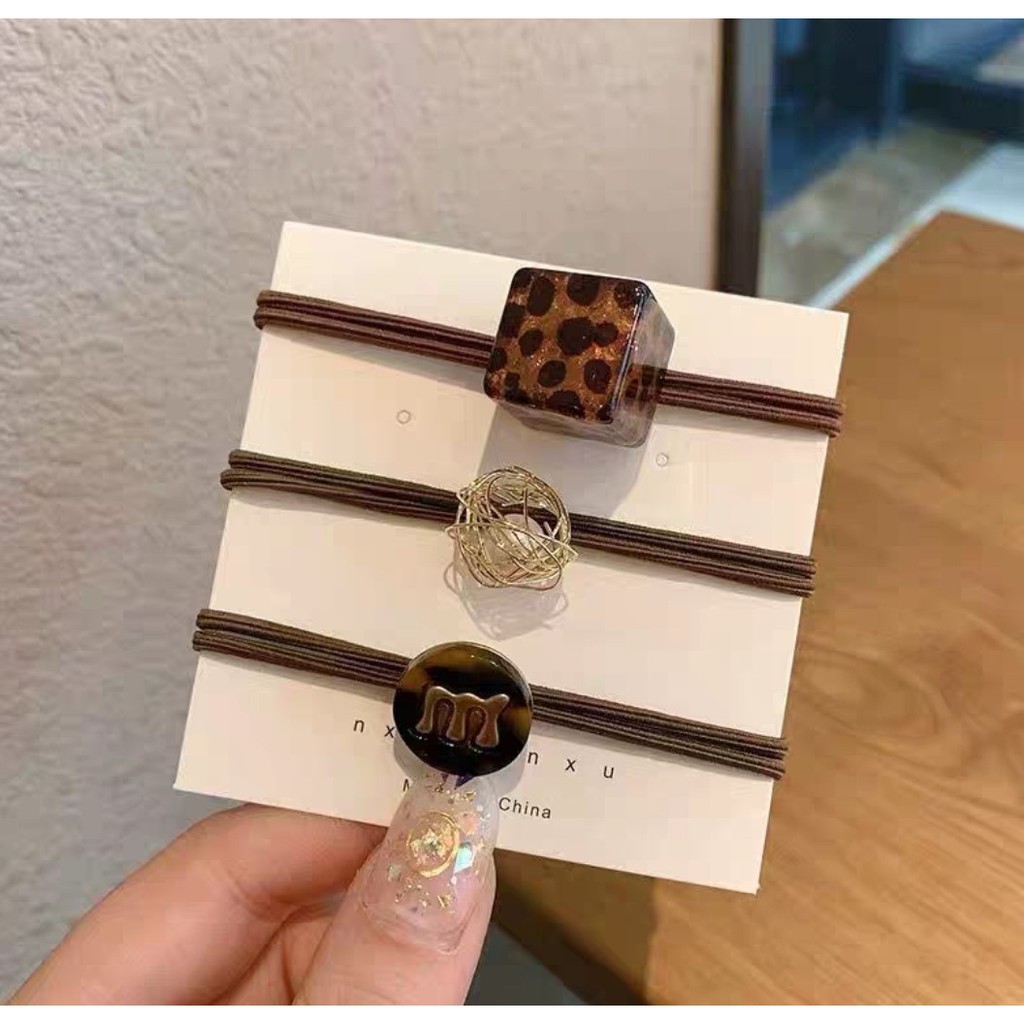3 Getah Rambut Warna Coklat 3 Set | Shopee Malaysia