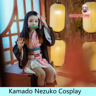 Demon Slayer Kamado Nezuko Cosplay Costume Dress Uniform Outfits