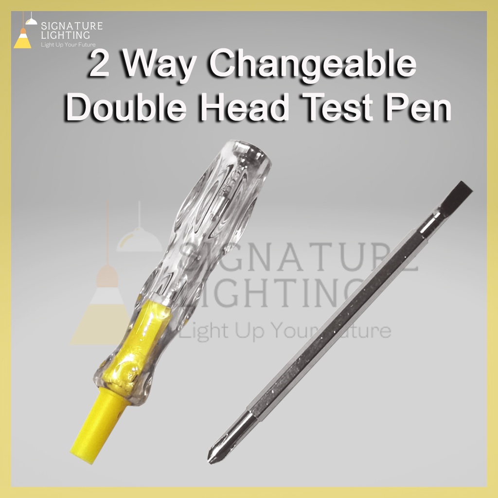 2 In 1Test Pen Electrical AC Voltage Detector 2 Way (+ & ) Screwdriver