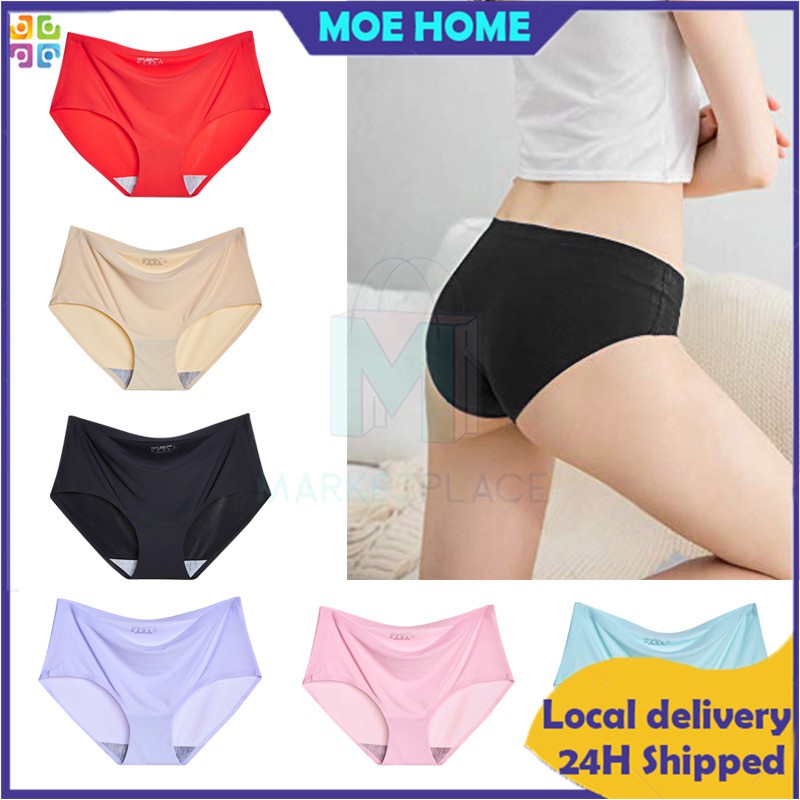 2 Non-trace Female Underwear Ladies Underwear Ice Silk Women