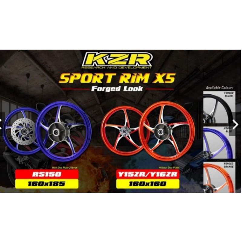 Kozi X5 Racing CNC Forged SportRim Yamaha Y15ZR / LC135 / Rs150 RSX ...