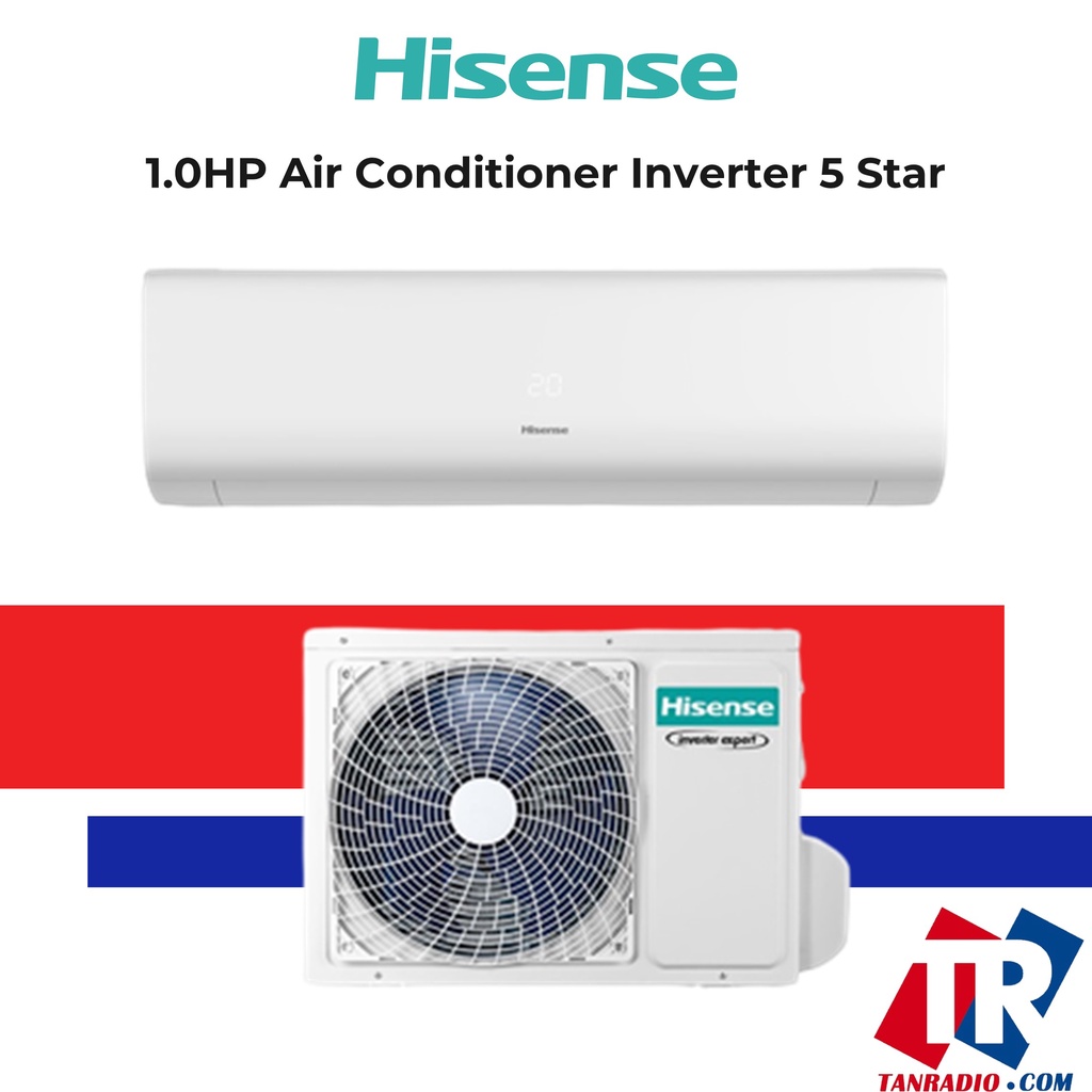 Hisense Ai10tugs 1hp Inverter Premium Air Cond 5 Stars Air Conditioner Penghawa Dingin 8131