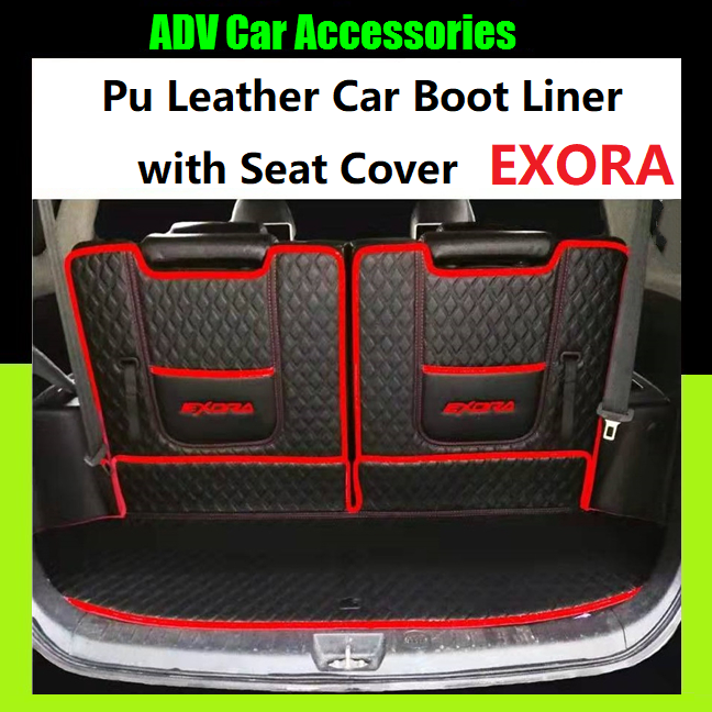 Proton Exora Boot Liner with Seat Cover Cargo Boot Mat Carpet Leather ...