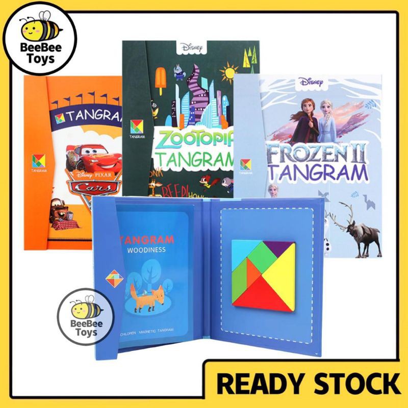 BEEBEETOYS Kids Educational Magnetic Tangram Book Puzzle Jigsaw Kids ...