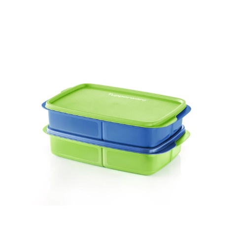 Tupperware Jollitup 1.0L 3 Compartment Lunch Box Snack Box | Shopee ...