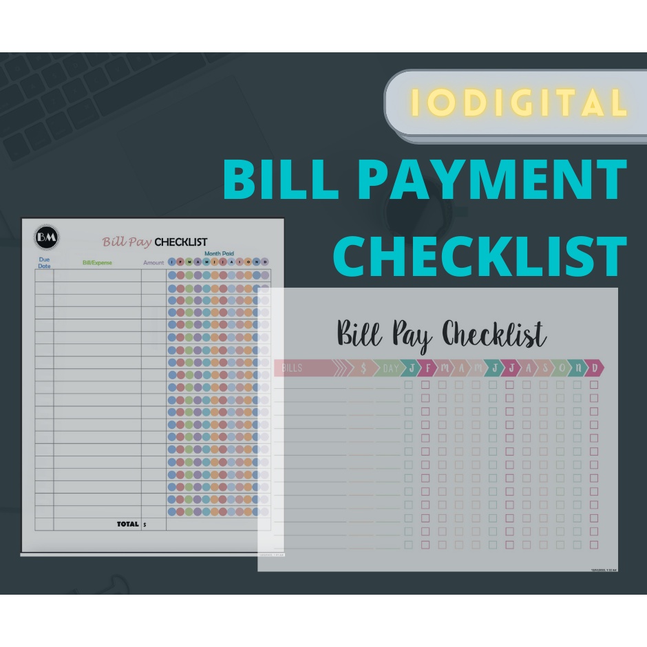 10 Bill Payment Checklist Excel / PDF Template | Shopee Malaysia