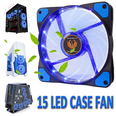 PC Computer Case CPU Cooler Cooling Fan DC 12V green,blue & Red ...