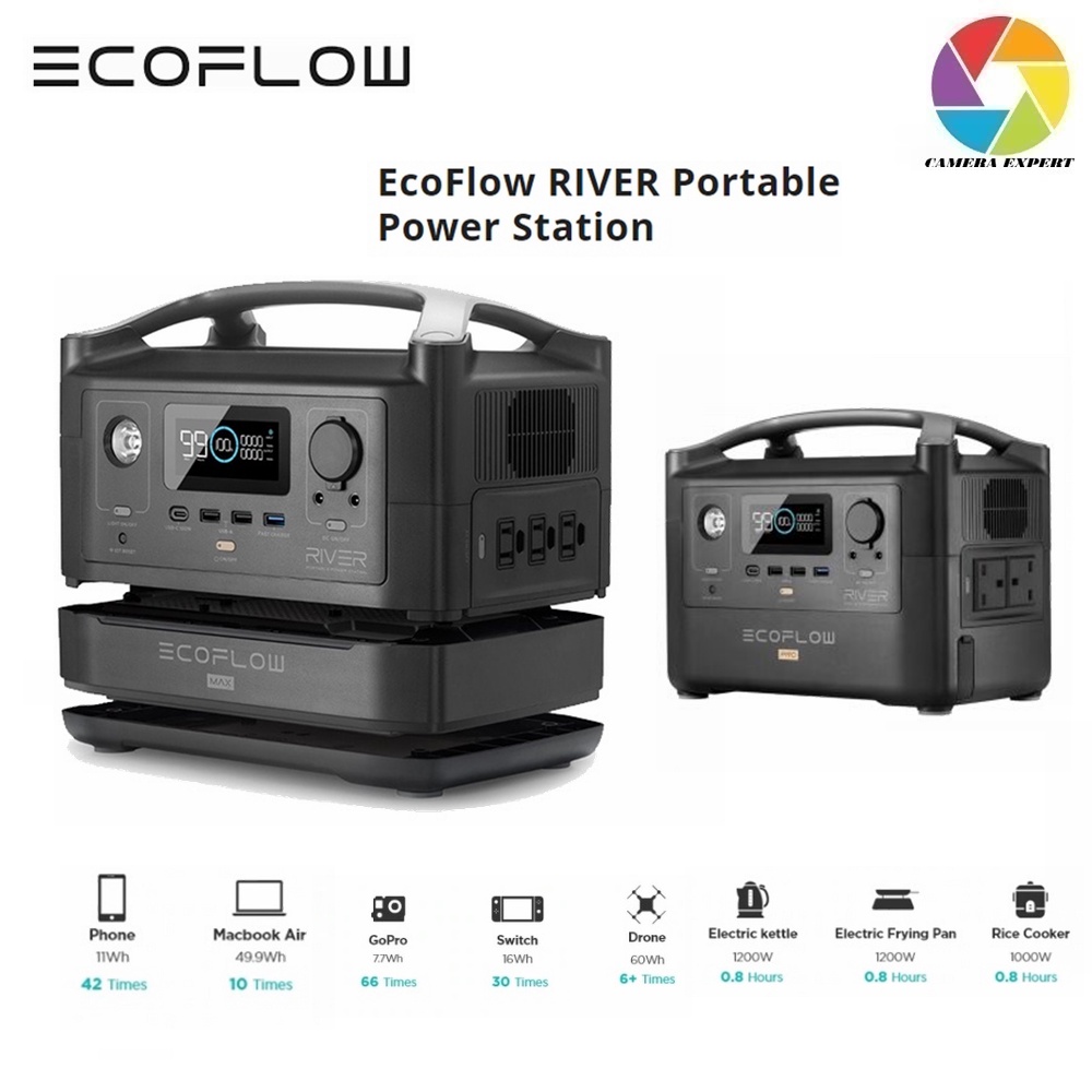 EcoFlow RIVER 600 Portable Power Station and 110W Solar Panel Kit