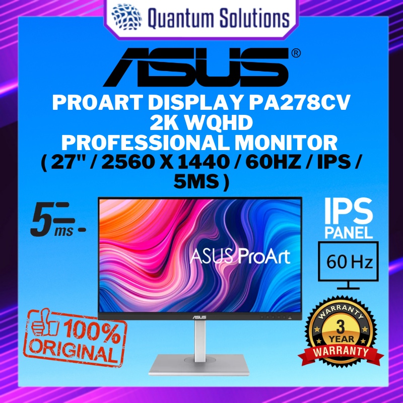 Asus ProArt Display PA278CV 2K WQHD Professional Monitor ( 27" / 2560 X ...