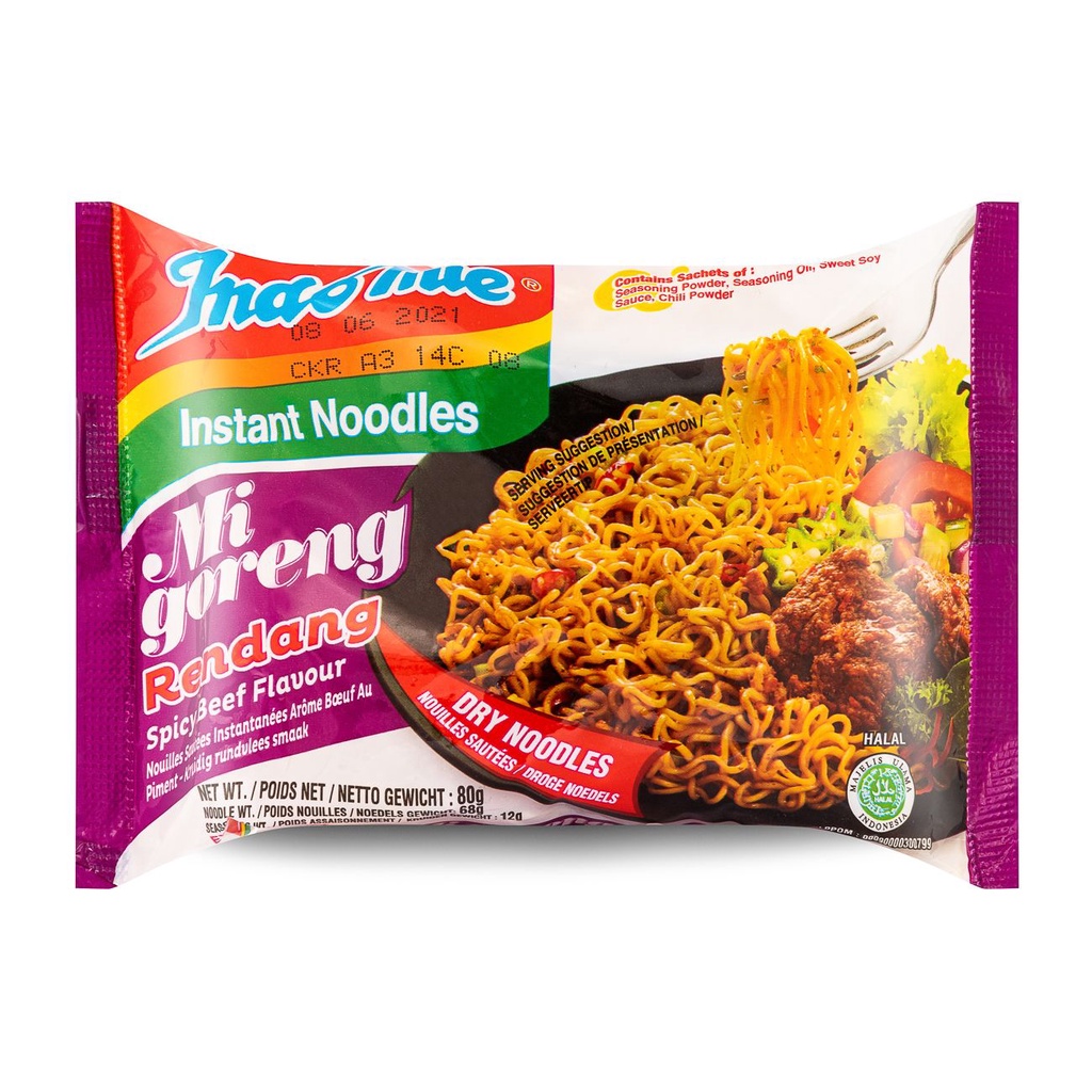 Indomie Goreng Rendang 5 Pcs Indomie Goreng Rendang Flavor Instant ...