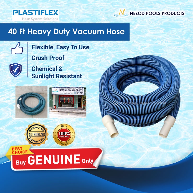 Plastiflex Heavy Duty Swimming Pool Vacuum Hose Bosun Duraking 30Ft