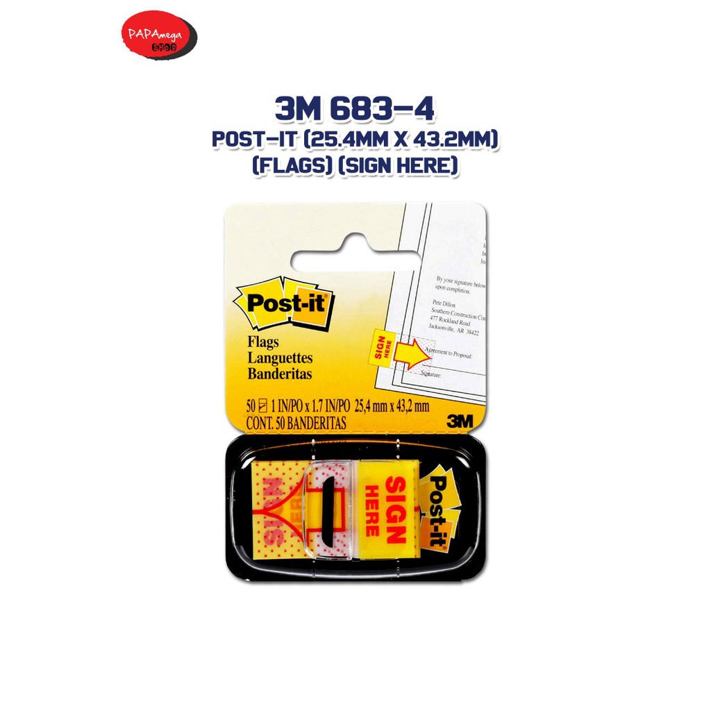 3M POSTIT FLAG LANGUETTES (SIGN HERE) Shopee Malaysia