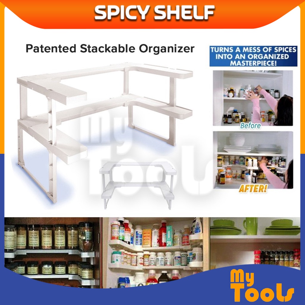 Spicy shelf discount patented stackable organizer