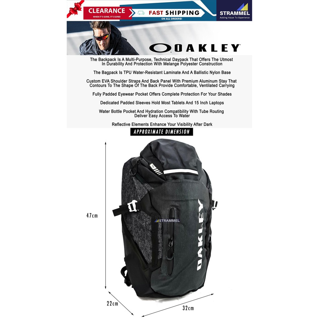 100% ɑuthentic] Oakley Voyage 25 Technical Backpack Water