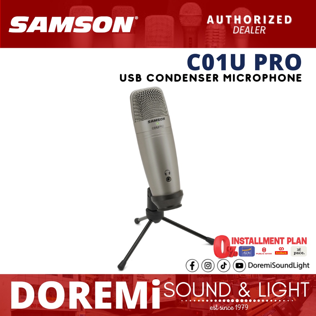 SAMSON C01U Pro USB Studio Condenser Microphone (CO1U Pro) | Shopee ...