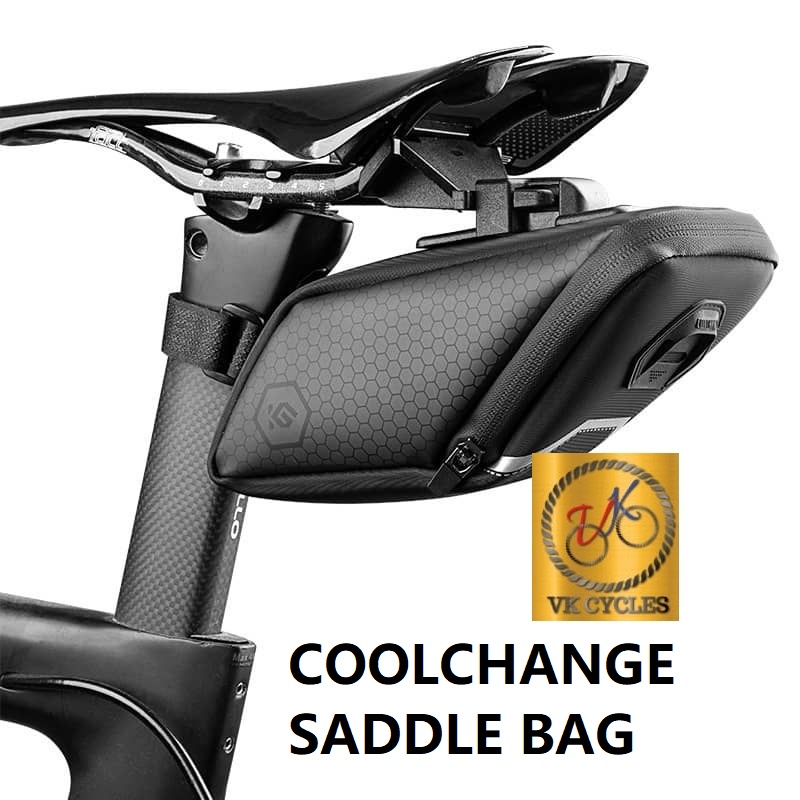 COOLCHANGE BICYCLE BAG QUICK RELEASE WATERPROOF SADDLE BAG BLACK Shopee Malaysia