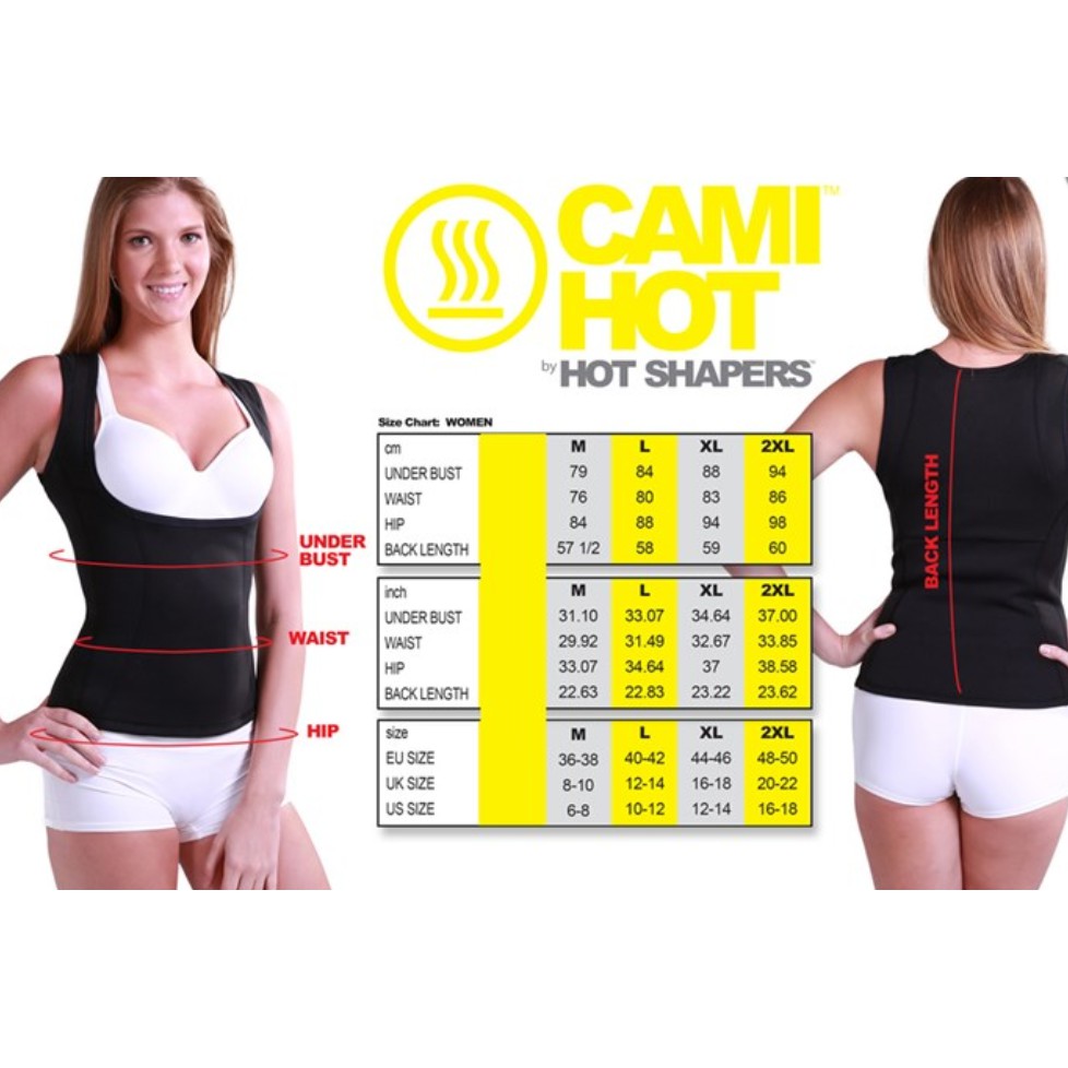 Cami Hot Shaper new sizes