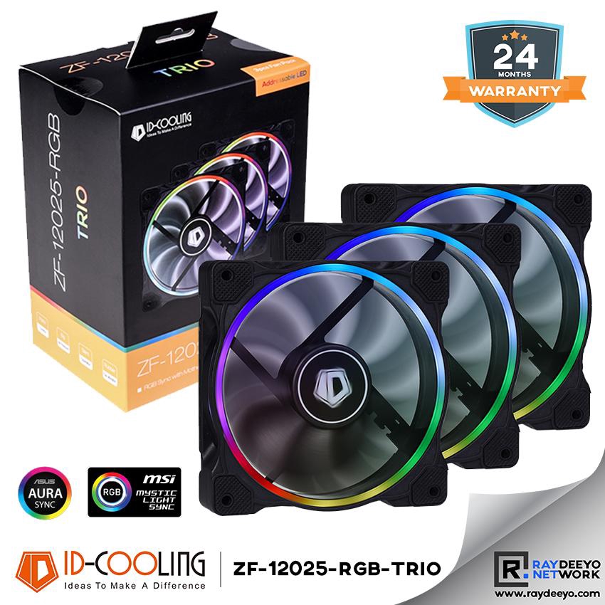 ID Cooling ZF-12025 RGB Case Fan Trio Set [Addressable RGB Lighting ...