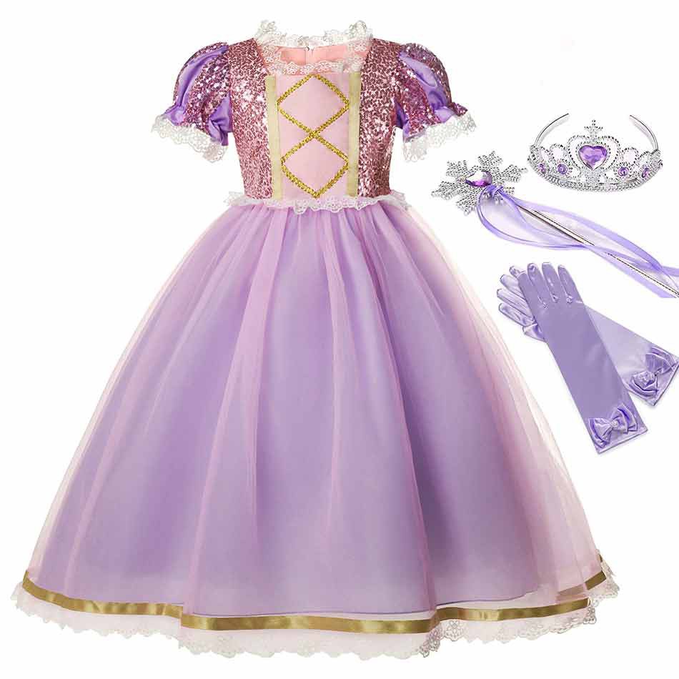 Frozen 2 Purple Elsa Dress Christmas Halloween Anna Costume Girls Long  Sleeve | Shopee Malaysia