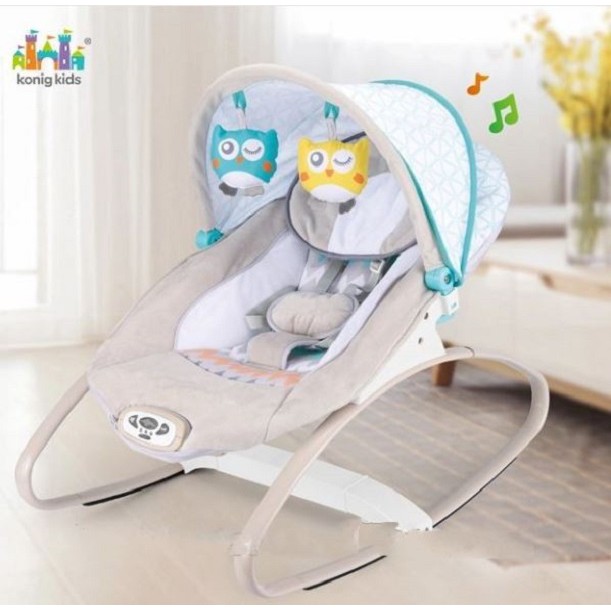 KONIG KIDS MUSIC BABY ROCKER Cozy Rocker Napper Baby Bouncer Vibrate Portable Baby Rocker Kerusi Buaian Elektrik Bayi