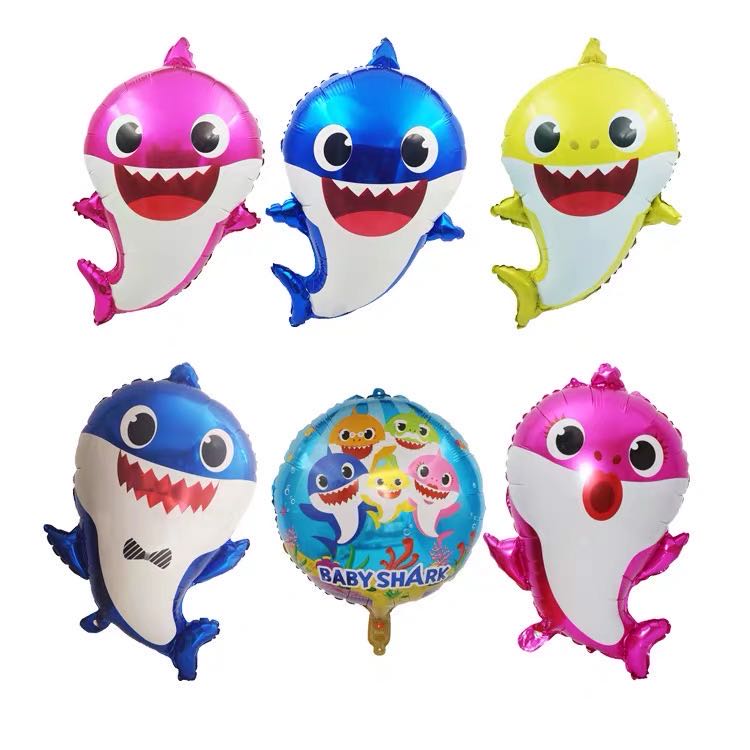 Baby Shark Family Balloon Decoration Baby Shark Party Decoration