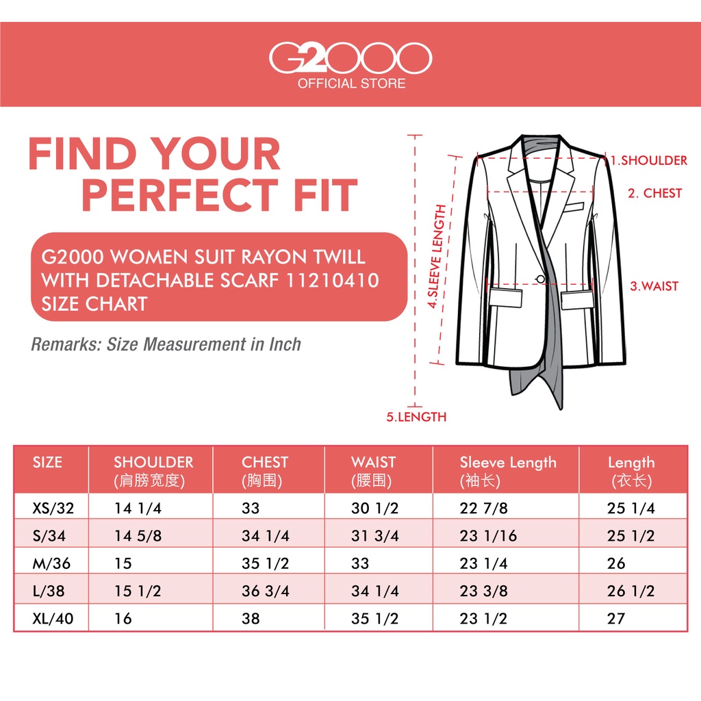 G2000 Women Suit New Rayon Twill 16212154 Shopee Malaysia