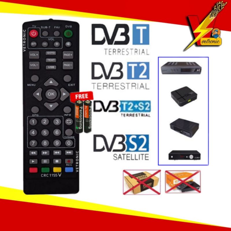 Remote DVB-T2 DVBT2 /S2/K3/K2 Remote Control for decoder digital ...