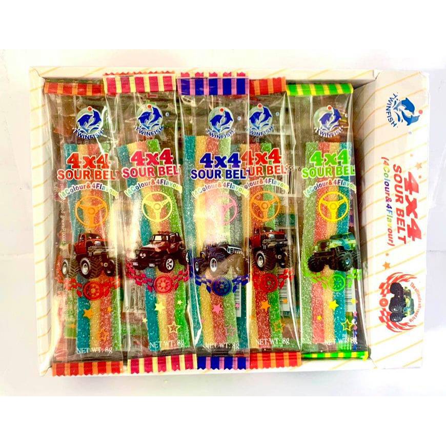 SOUR RIBBON RAINBOW FRUIT TIES CANDY 40PCS (TWINFISH) | Shopee Malaysia