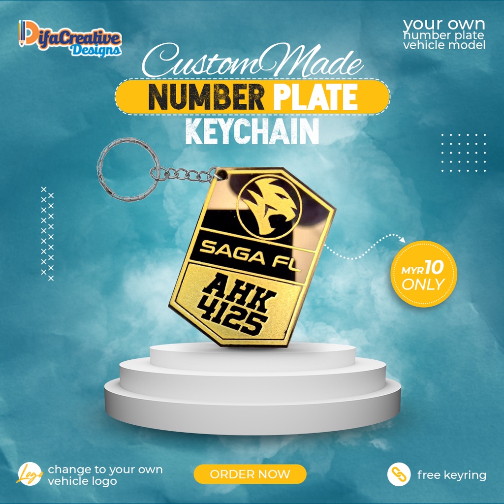 Number Plate Keychain(Custom made/Personalise) | Shopee Malaysia