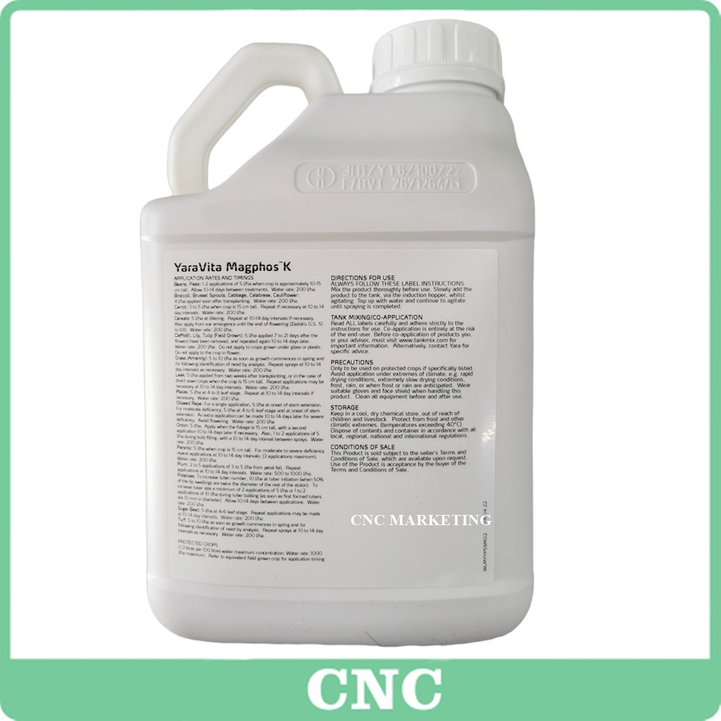 5L YaraVita Magphos K PK Fertiliser Solution Yara Vita Baja Foliar ...