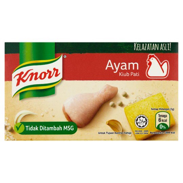 Knorr Seasoning Chicken NO ADDED MSG 6 cubes 60 gm Shopee Malaysia
