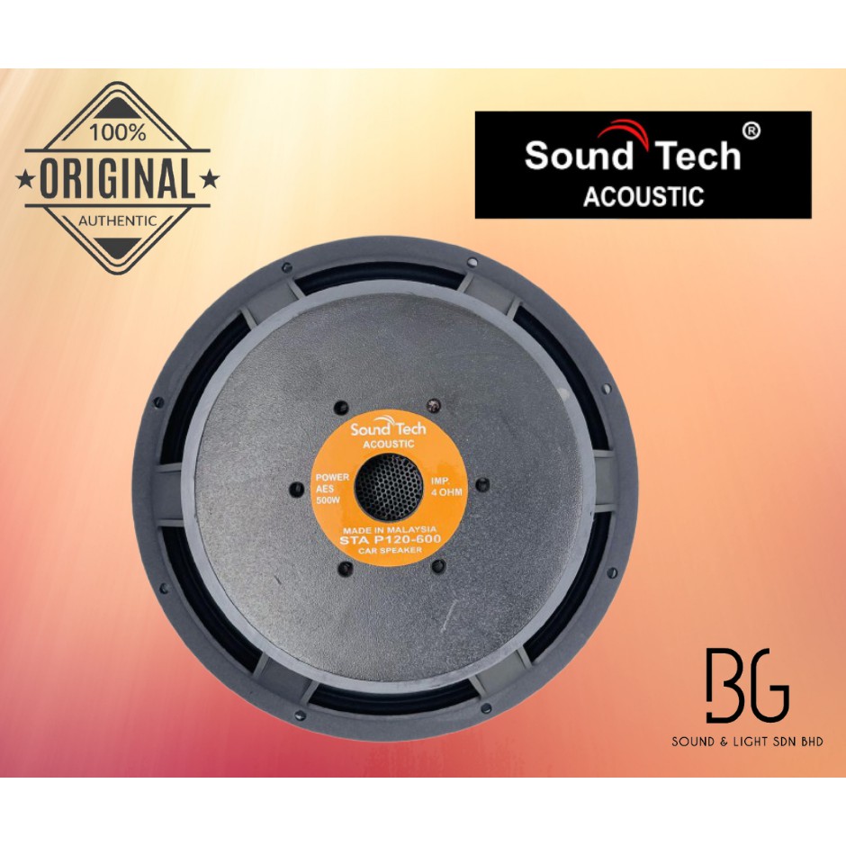 Soundtech p120-600 (car speaker)(4ohm) 12inch speaker | Shopee Malaysia